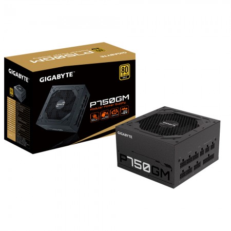 FONTE ALIMENTAÇÃO GIGABYTE P750GM 750W MODULAR 80P GOLD